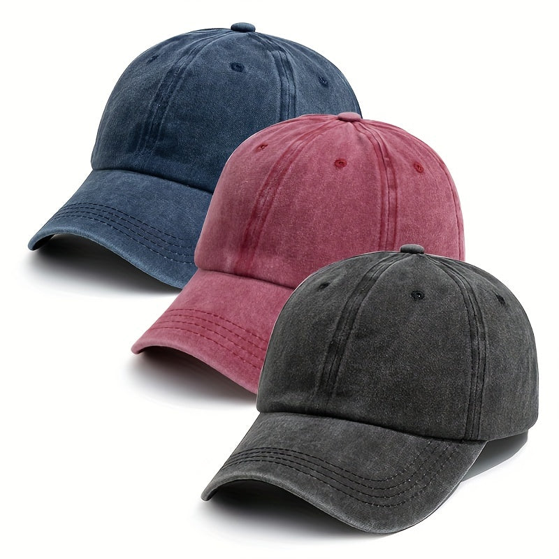 Unisex Vintage Baseball Caps Adjustable Sunscreen Hats for Outdoor Activities