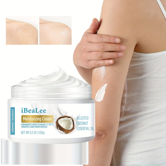 Coconut Moisturizer Body Hydrating Cream for Dry Skin 3.5 oz