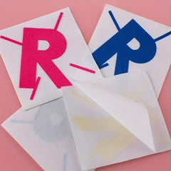 4PCS 3D Printing Letter Style Self-Adhesive Stickers for School Bag & Phone Case