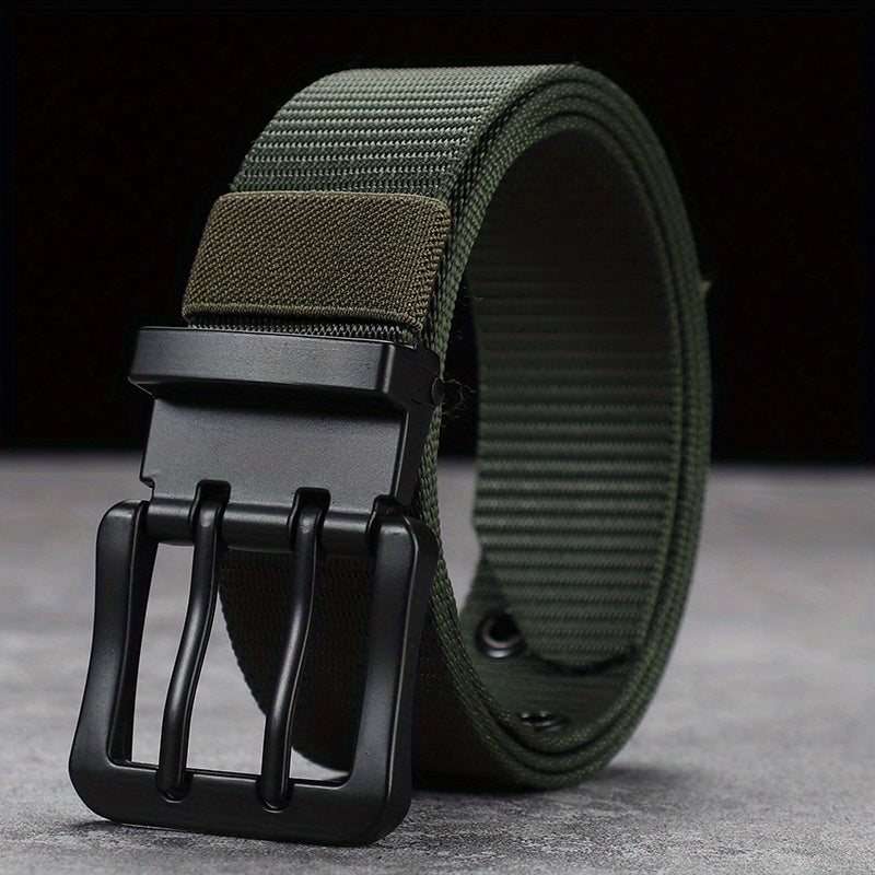 Nylon Square Belt Casual Leather Belt For Men