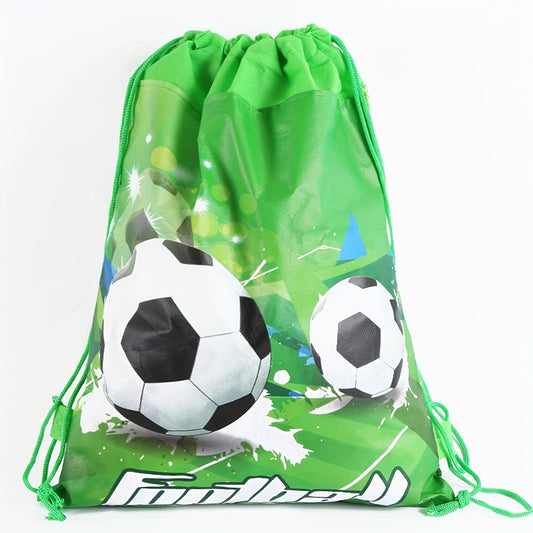 3pcs Football Drawstring Bag Reusable Storage Soccer Backpack