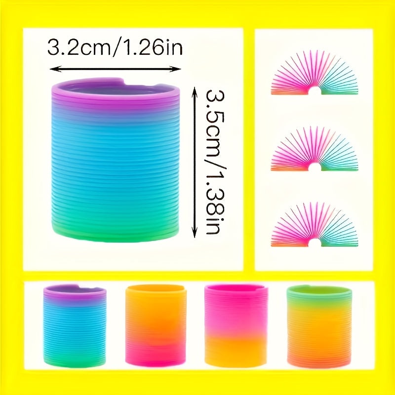 Spring Circus Rainbow Plastic Rings Bulk Pack for Parties Birthdays