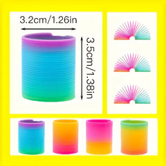 Spring Circus Rainbow Plastic Rings Bulk Pack for Parties Birthdays