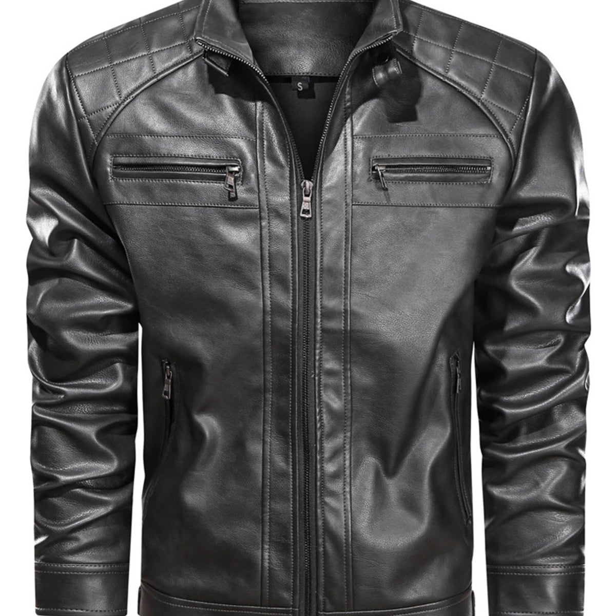 Men's Biker PU Jacket - Stylish and durable outerwear for bikers