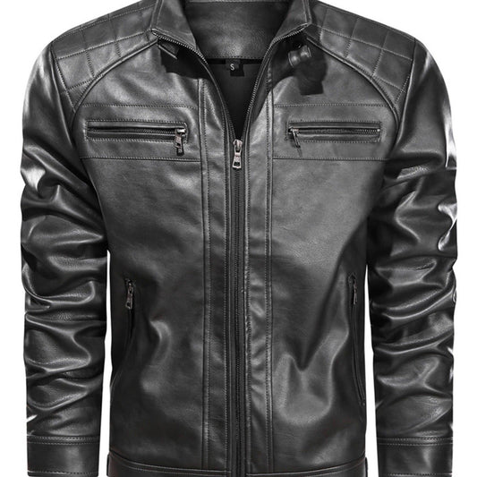 Men's Biker PU Jacket - Stylish and durable outerwear for bikers