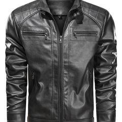 Men's Biker PU Jacket - Stylish and durable outerwear for bikers