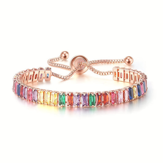 Zircon Tennis Bracelet Adjustable Hand Jewelry