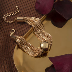 Punk Style Layer Chain Bracelet Vintage Big Ball Hand Jewelry Women Girls