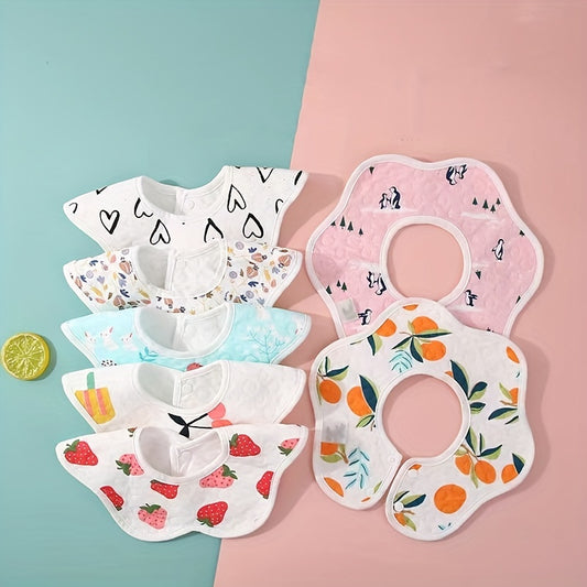 1pc Cotton Drool Bibs Cotton Gauze Saliva Towel For Drooling Teething Feeding