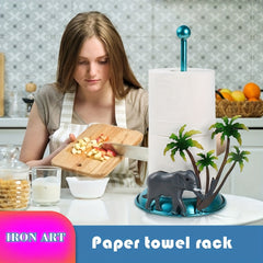 Hawaiian Style Wrought Iron Kitchen Tissue Towel Rack