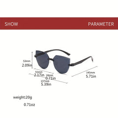 Y2K Cat Eye Rimless Sunglasses UV400