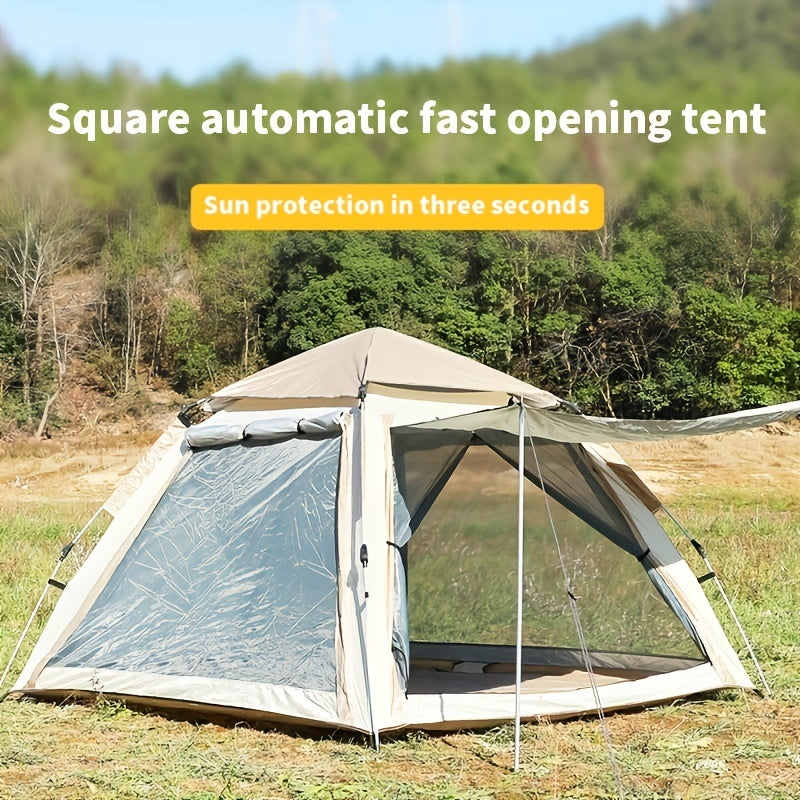 Quick Opening Portable Camping Tent Rainproof Silver Sunscreen