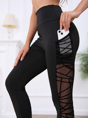 Mesh Stitch High Waist Leggings - Butt Lifting Skinny Leggings