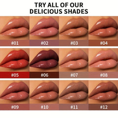 12 Colors Pearlescent Liquid Lipstick, Non Stick Cup, Waterproof Formula