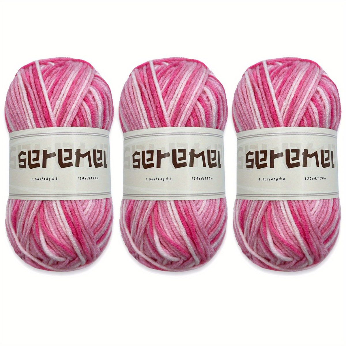 3pcs Colorful Acrylic Yarn 5 ply Soft Yarn For Crocheting And Knitting