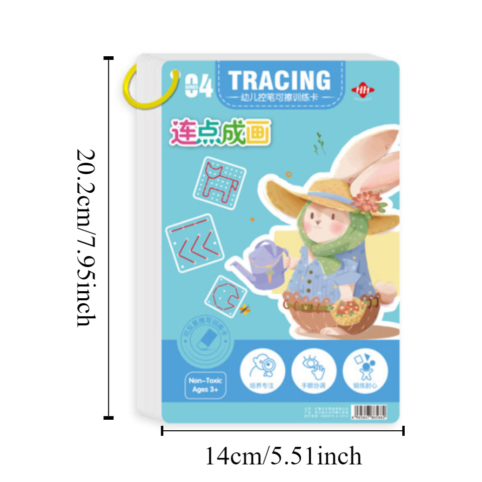 Kids Drawing & Control Training Book - Educational Activity Notebook