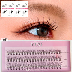 10D Mixed Cluster Eyelash Extension Natural Mink Individual Segmented Lashes