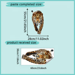Leopard Wall Decal Removable PVC Sticker 29 x 59
