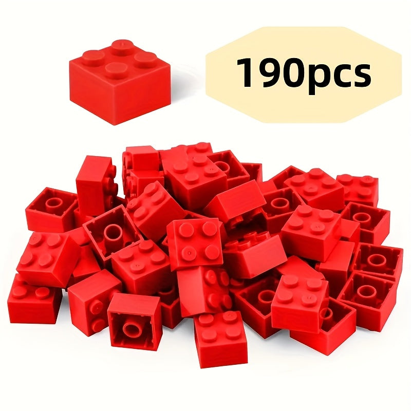 190pcs 2X2 High Brick Small Particle Building Blocks