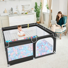 BAIYI Baby Playpen For Toddler Safe Large Play Yard Baby Gate