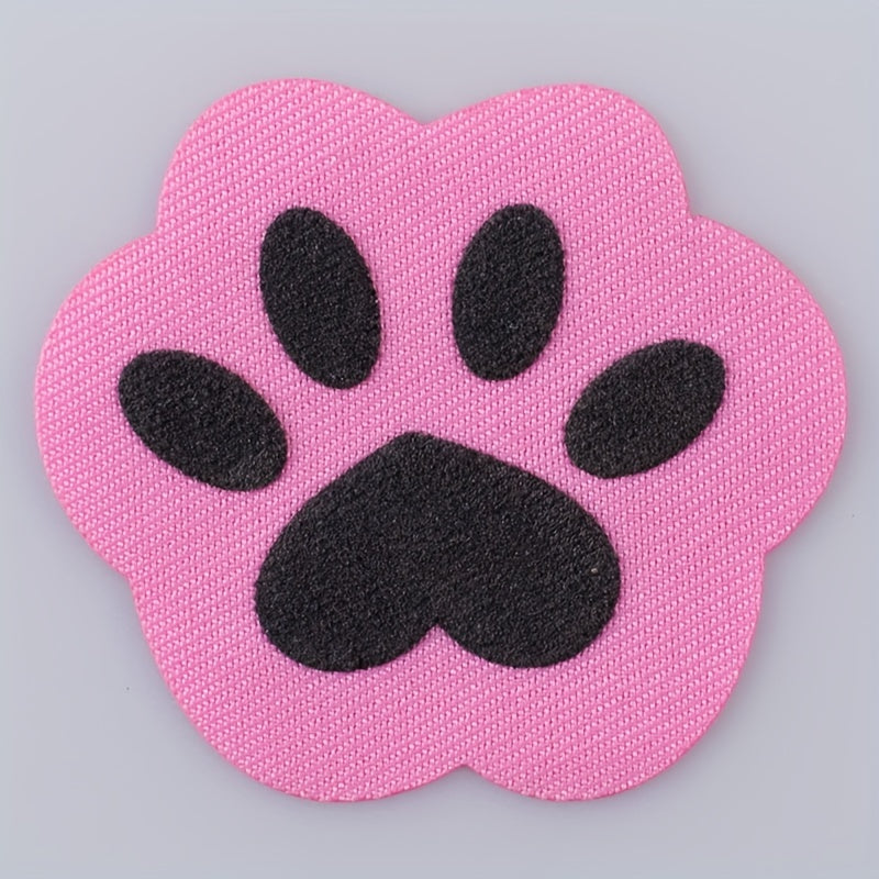 6pcs Dog Paw Print Iron On Patches Embroidered Applique DIY Crafts
