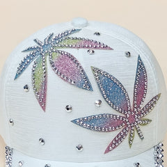Colorful Leaf Baseball Cap Adjustable Sports Hat Women Breathable Dad Hats