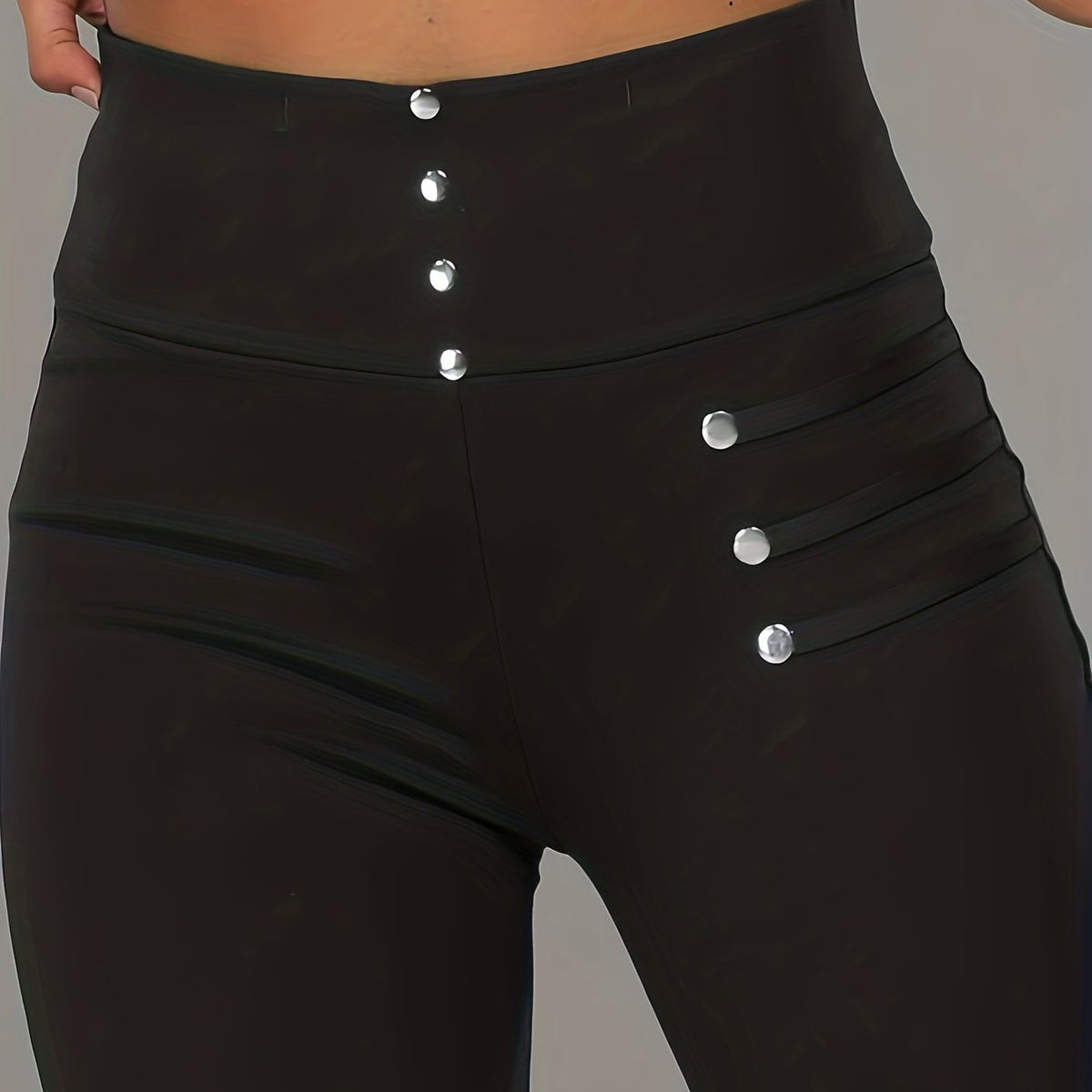  Solid Wideband Waist High Rise Leggings
