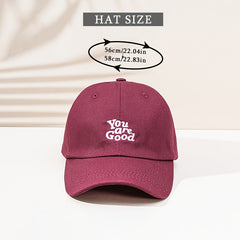 Y2K Embroidery Baseball Cap Couple Dad Hats Cotton Sunscreen Sports Hat Women's