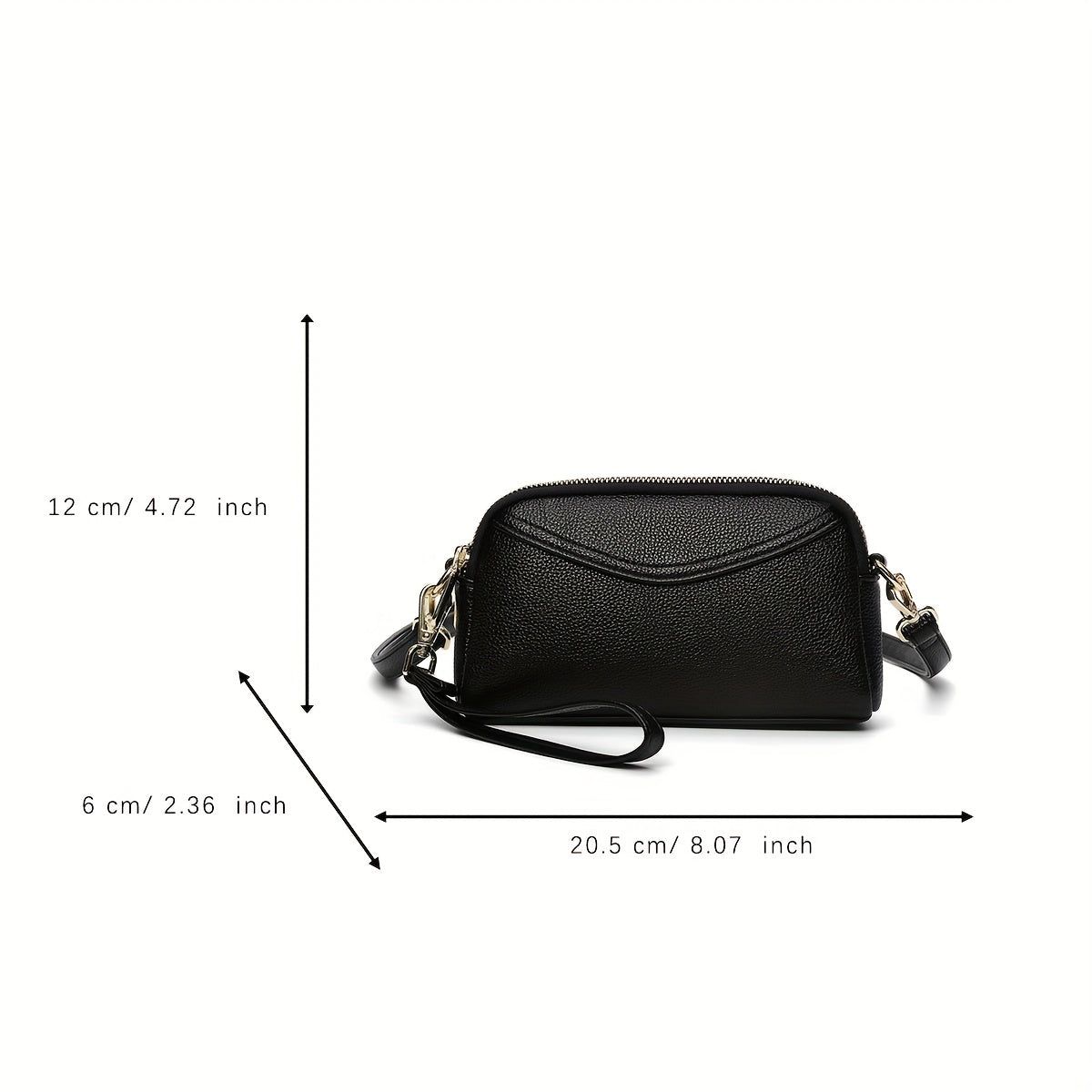Minimalist PU Leather Crossbody Bag Shoulder Clutch Purse