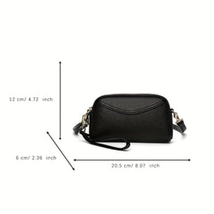 Minimalist PU Leather Crossbody Bag Shoulder Clutch Purse
