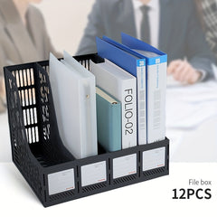 12pcs File Holder Desktop File Storage Holder For Office