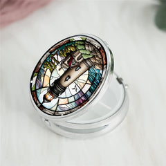 Lighthouse Round Pill Box 3 Compartment Mini Decorative Travel Pill Case