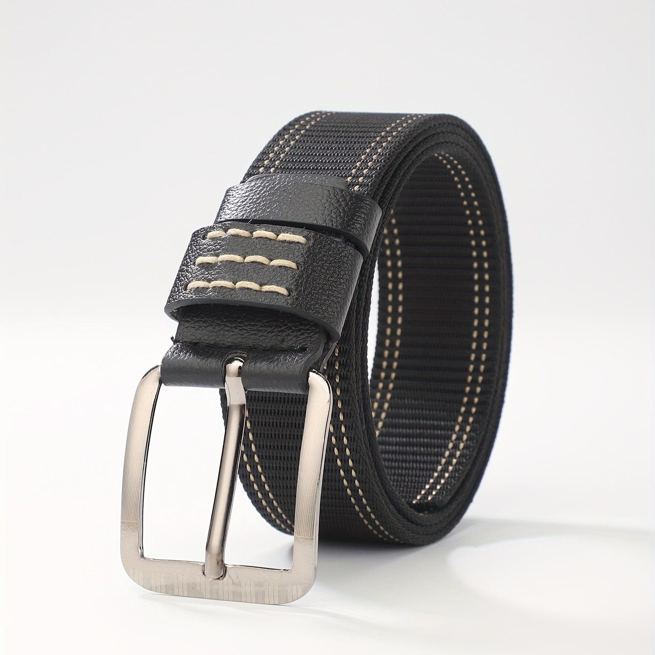 Men's Canvas Belt Pin Buckle Belt Outdoor Casual Jeans