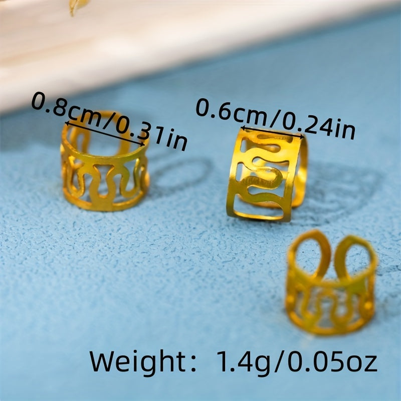 10pcs Golden Hair Beads Hippie Style Hair Accessories