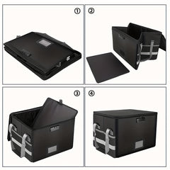 Fireproof Storage Box With Lock Anti Static Box Portable Home Office Storage