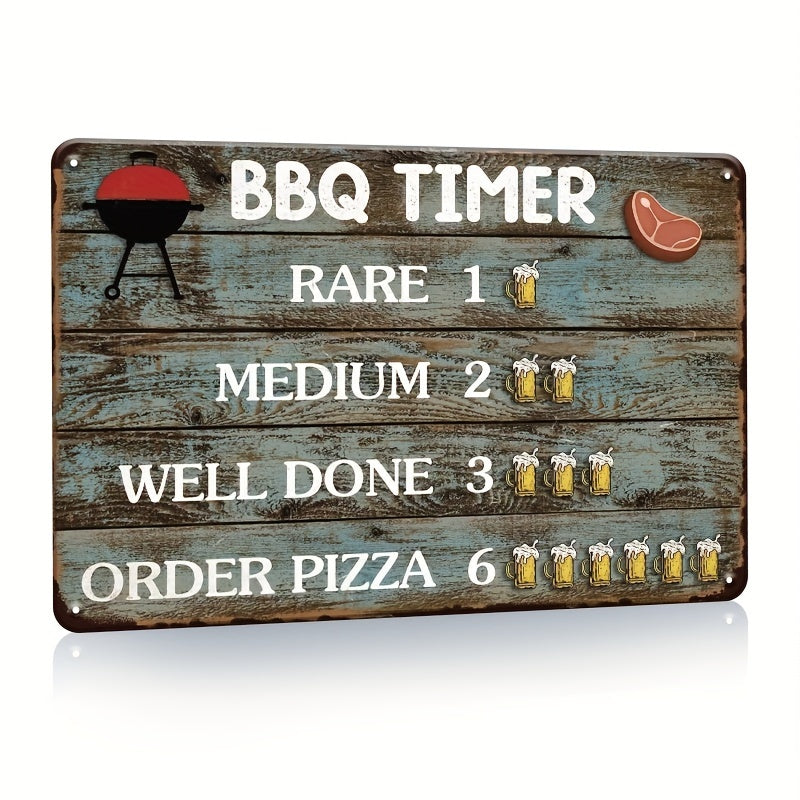 Retro Vintage Quote Metal Tin Sign - BBQ Fun