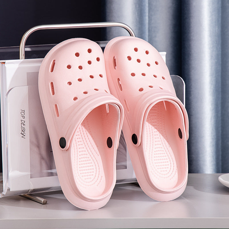 Women's Hollow Out Flat Clogs Closed Toe Slides Shoes