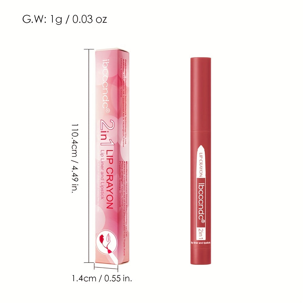 2-In-1 Lip Liner Waterproof & Sweat-proof Velvet Matte Lipstick