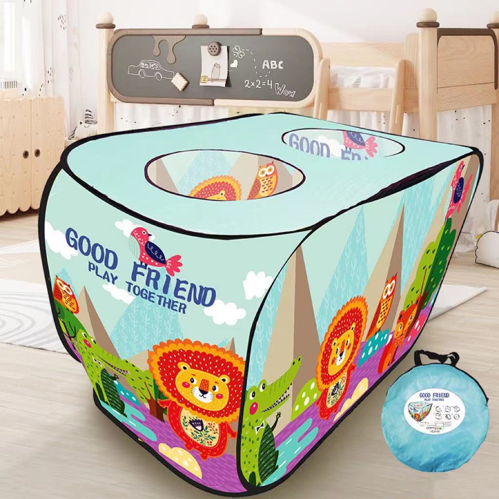 Interactive Cartoon Bus Game House Pops Open for Outdoor Fun