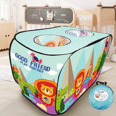 Interactive Cartoon Bus Game House Pops Open for Outdoor Fun