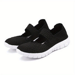 Women's Crochet Casual Flat Shoes Lightweight Breathable Cut Out Round Toe