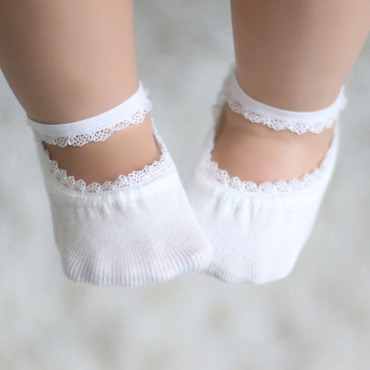 Baby Girl Lace Boat Socks Soft Cotton
