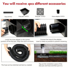 Catch Basin Downspout Drain Pipe Adapter Outdoor Sewage Pipe Downspout Extender