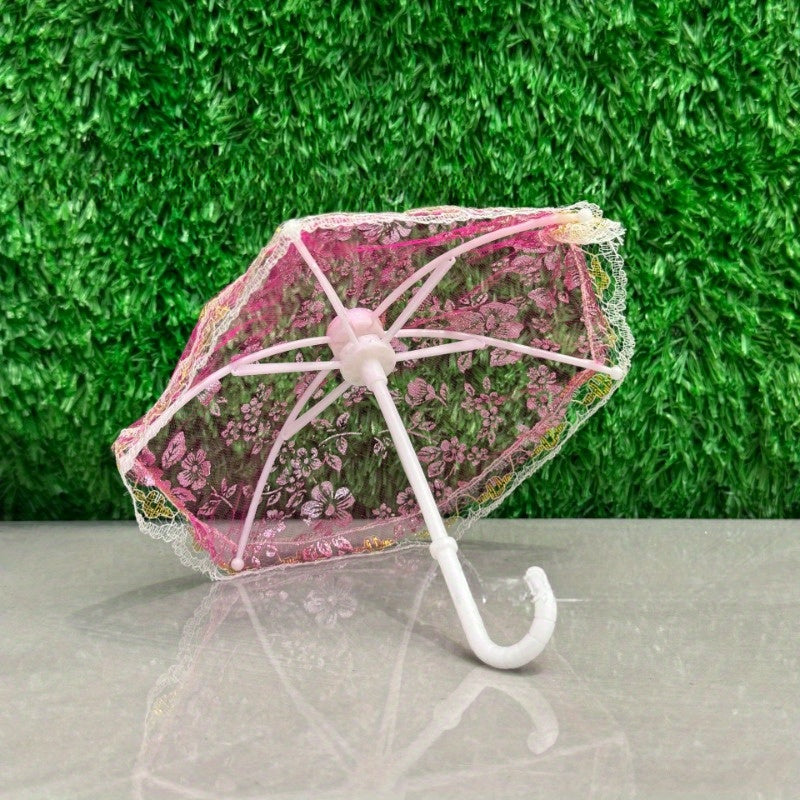 Mini Lace Umbrella for Doll Costume Toy