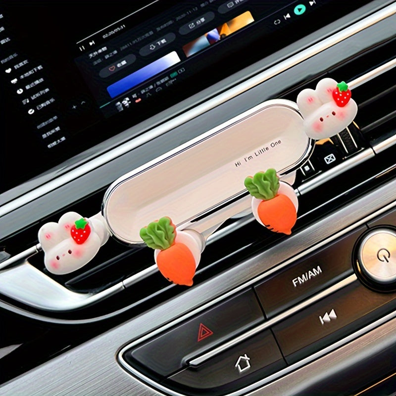 Car Phone Holder Phone Navigation Anti Shake Bracket Cartoon Style