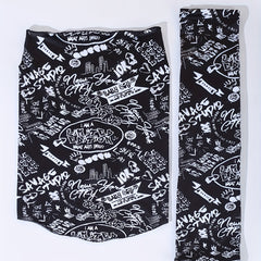 Hip Hop Graffiti Sunproof Mask and Ice Sleeves Set