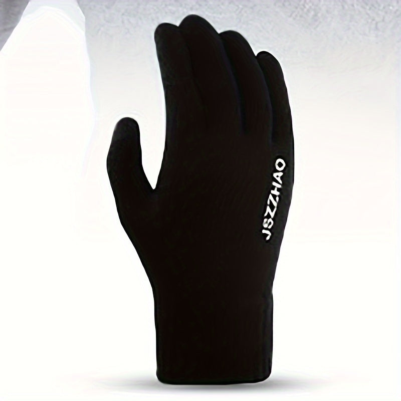 Fleece Touch Screen Running Gloves Windproof Cycling Gloves