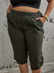  Casual Pants Women's High Rise Shorts With Pockets