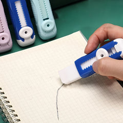 Art Eraser with Push Pull Case and Refill for Projects