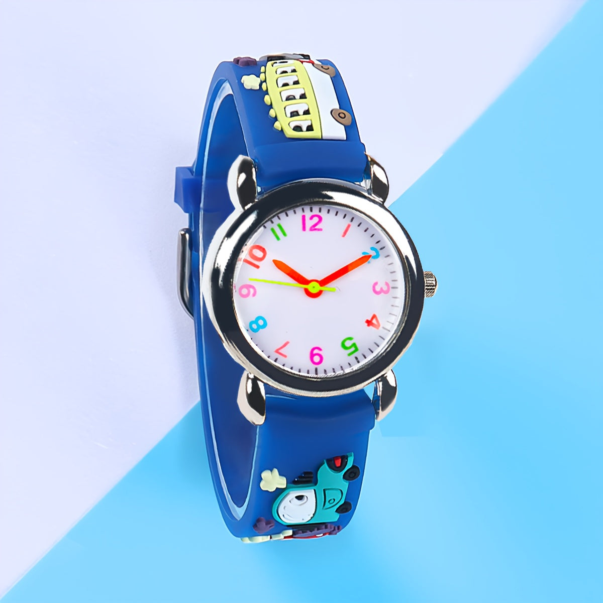 Boys' Cartoon Car Quartz Watch Compact Stylish Small Boys' Wristwatch